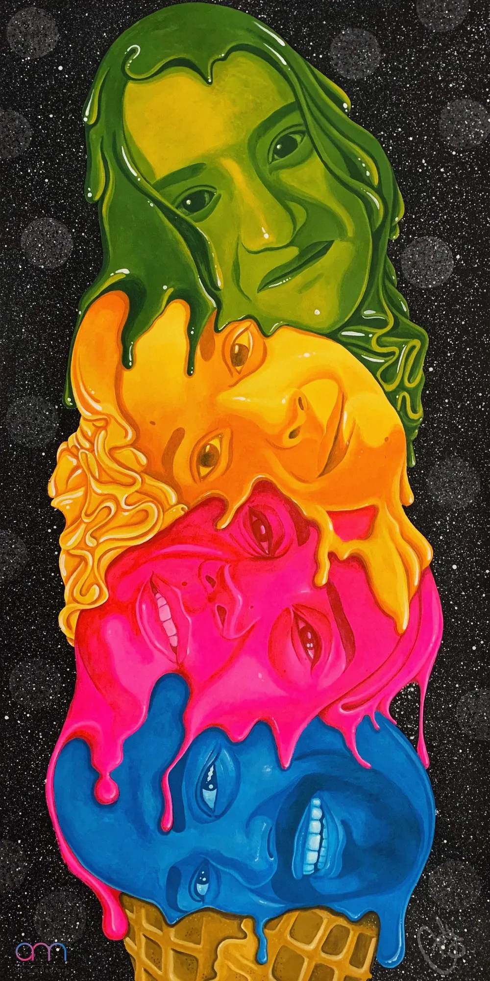 “I See Sugar” - 40 x 80 cm; acrylic paint on paper;