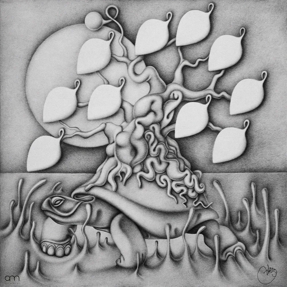 “Ancient Souls” - 50 x 50 cm; Pencil on paper; ~90 hours;