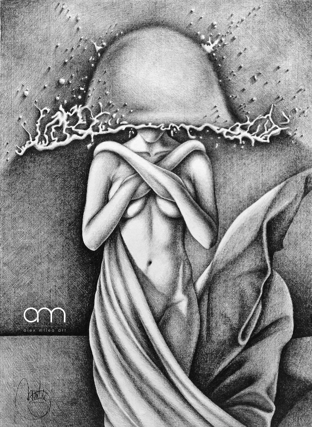 “Indifference” - 35/50 cm; pencil on paper;